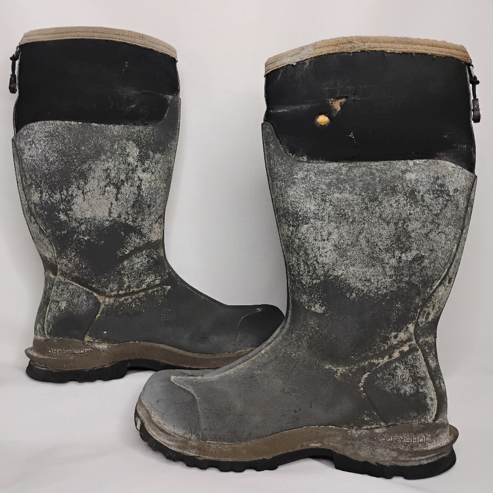 Men's Size 10 - 10.5 Rubber Work Boots Trashed Grunge Costume Fashion Statement